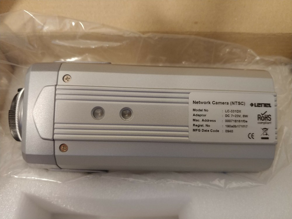 Lenel LC-331DX Network Camera NTSC - Missing a component see pics
