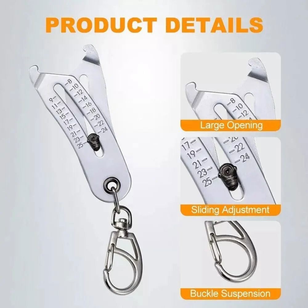 Portable Precise Thread Size Checker Keychain Bolt Size Checker Keychain Manual