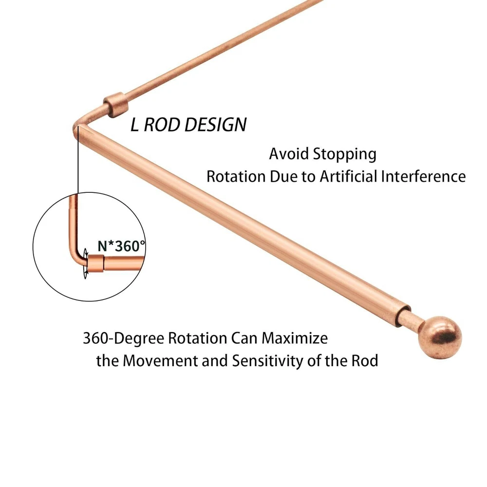 2x 99.9% Copper Dowsing rods Pure Copper Divining Rods Ghost Hunting