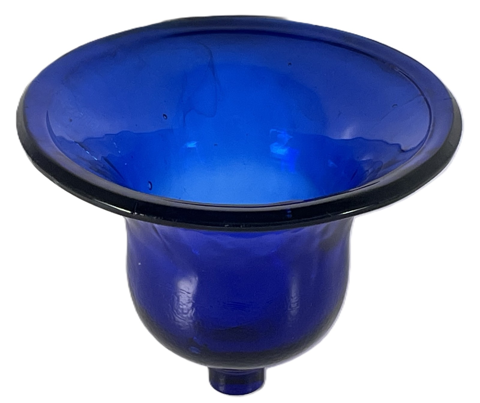 Cobalt Blue Garden Cloche Glass Bell Jar Peg Candle Holder