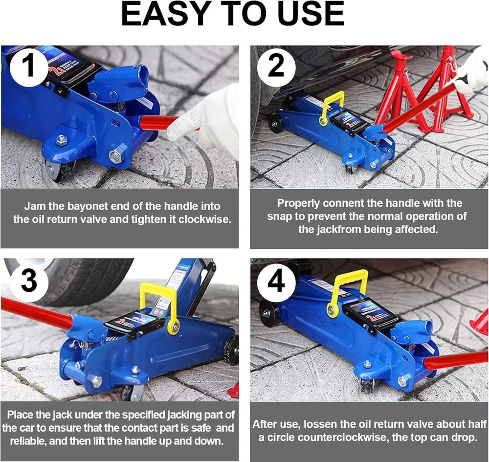 2 Ton Floor Jack Handle Replacement,Horizontal Hydraulic Jack Handle for Car