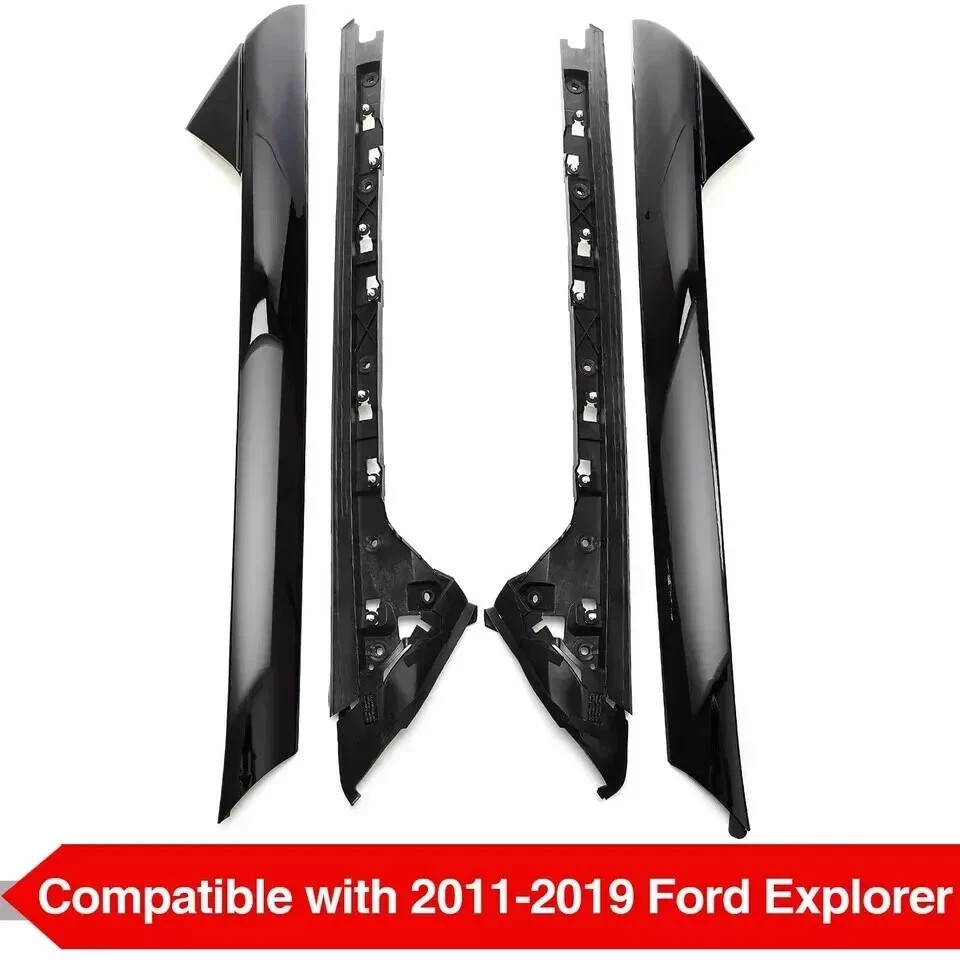 Windshield A-Pillar Molding Trim Compatible with 2011-2019 Ford Explorer Repl...