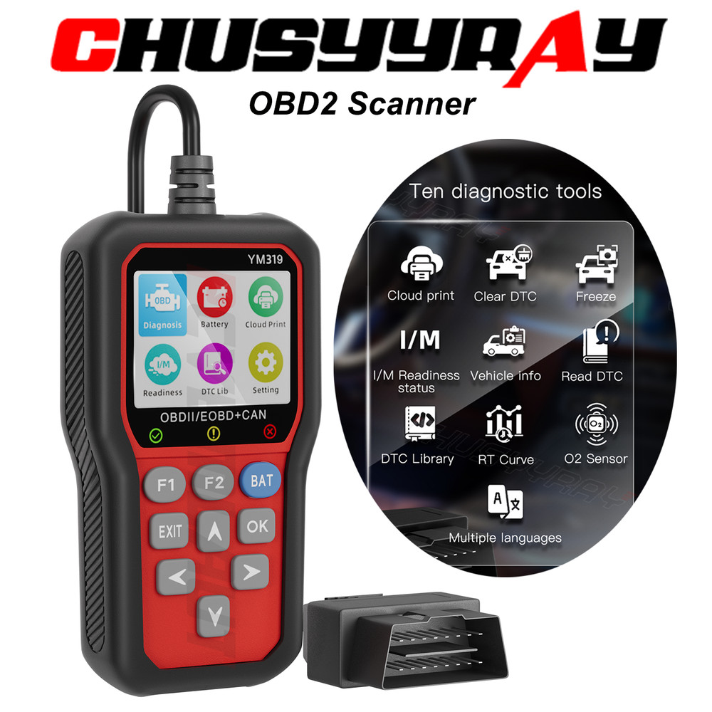 CHUSYYRAY Car OBD2 Scanner Diagnostic Tool Check Engine Fault Code Reader USA