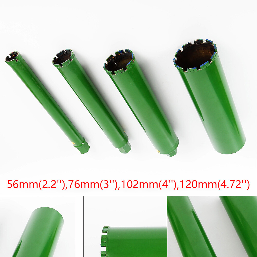Core Drill Set Wet Diamond Concrete Core Drill Bit 4Size 2.2"/3"/4"/4.72" Thread