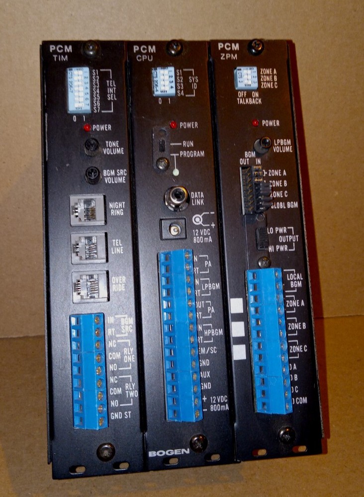 BOGEN PCM: TIM, CPU, and ZPM Plug-in Modules - Intercom / Loudspeaker / PA