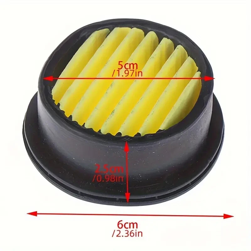 1/2 Inch Air Compressor intake filter HD Plastic W/ INSTALLED FILTER black