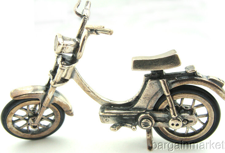 Solid Sterling Silver Miniature Bike Motorcycle #90