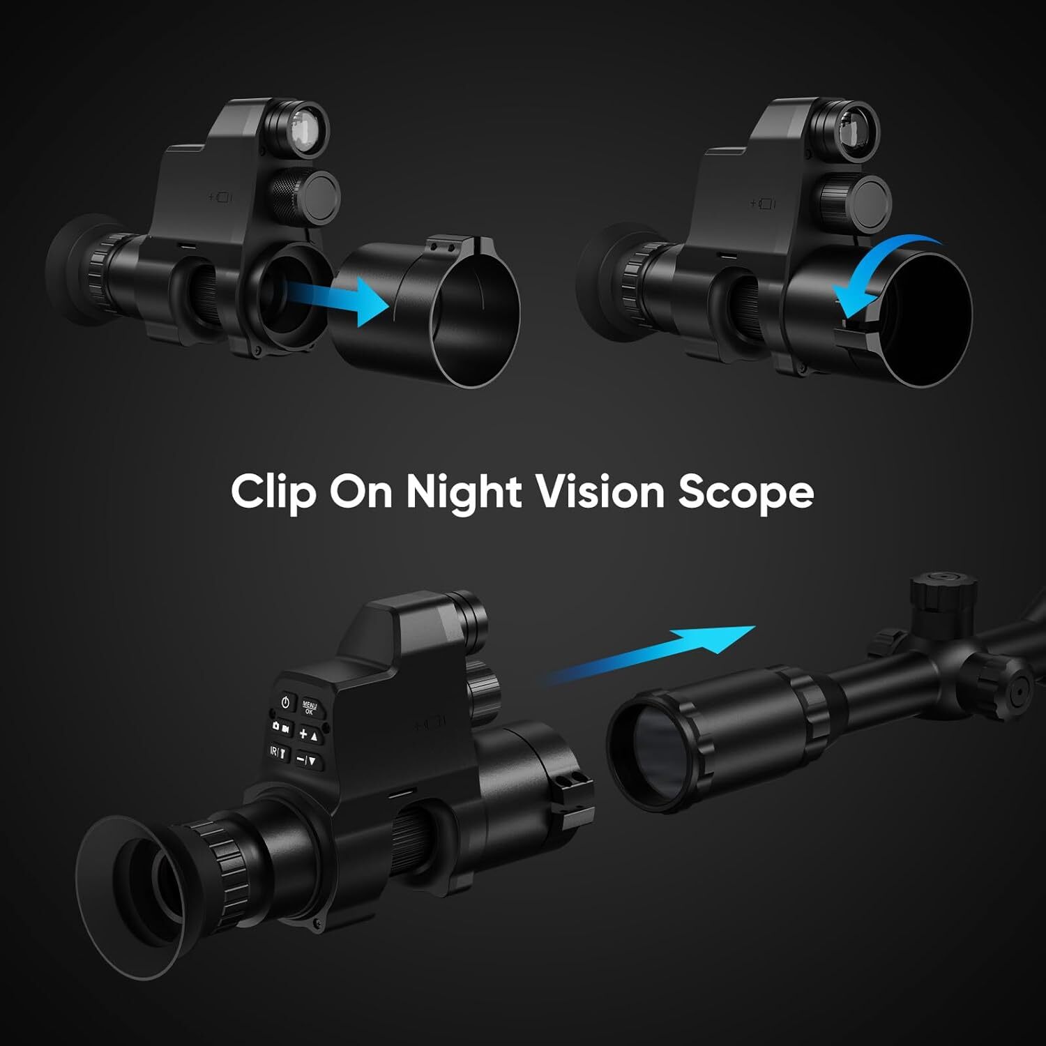 GOYOJO Night Vision Scope for Rifle Optics 1920x1080 OLED Monocular Day&Night