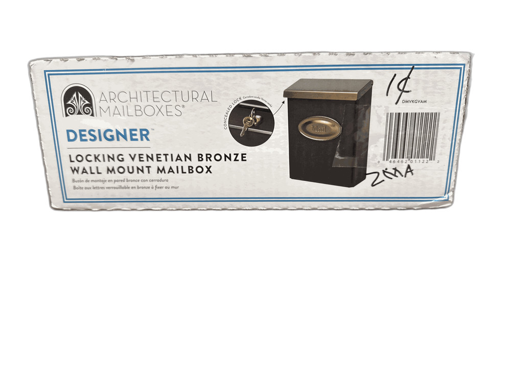 Architectural Mailboxes Designer Venetian Bronze with Brushed Brass, Medium