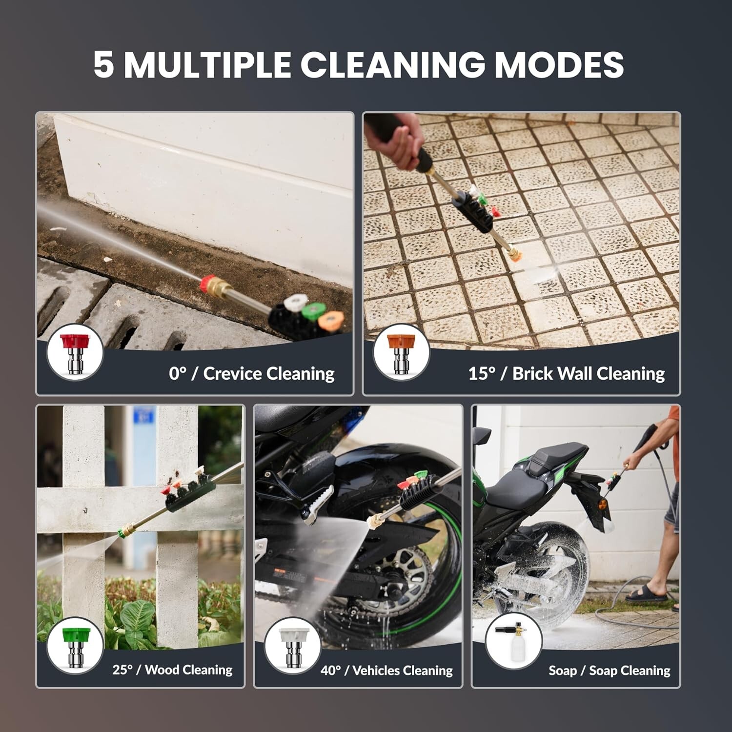 Giraffe Tools Electric Pressure Washer Power Washer with 100FT Hose Max 2400 PSI