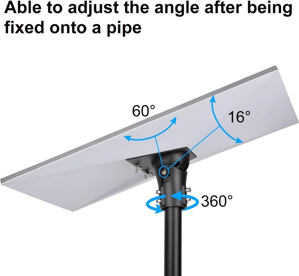 Compact Adjustable Mount for Satellite Dish with Horizontal and Vertical Control