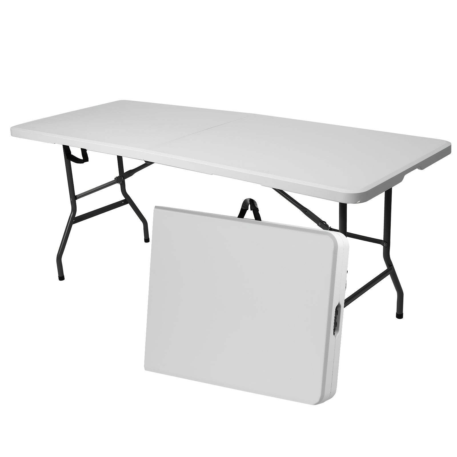4ft/6ft Portable Plastic Folding Table – Indoor & Outdoor Dining