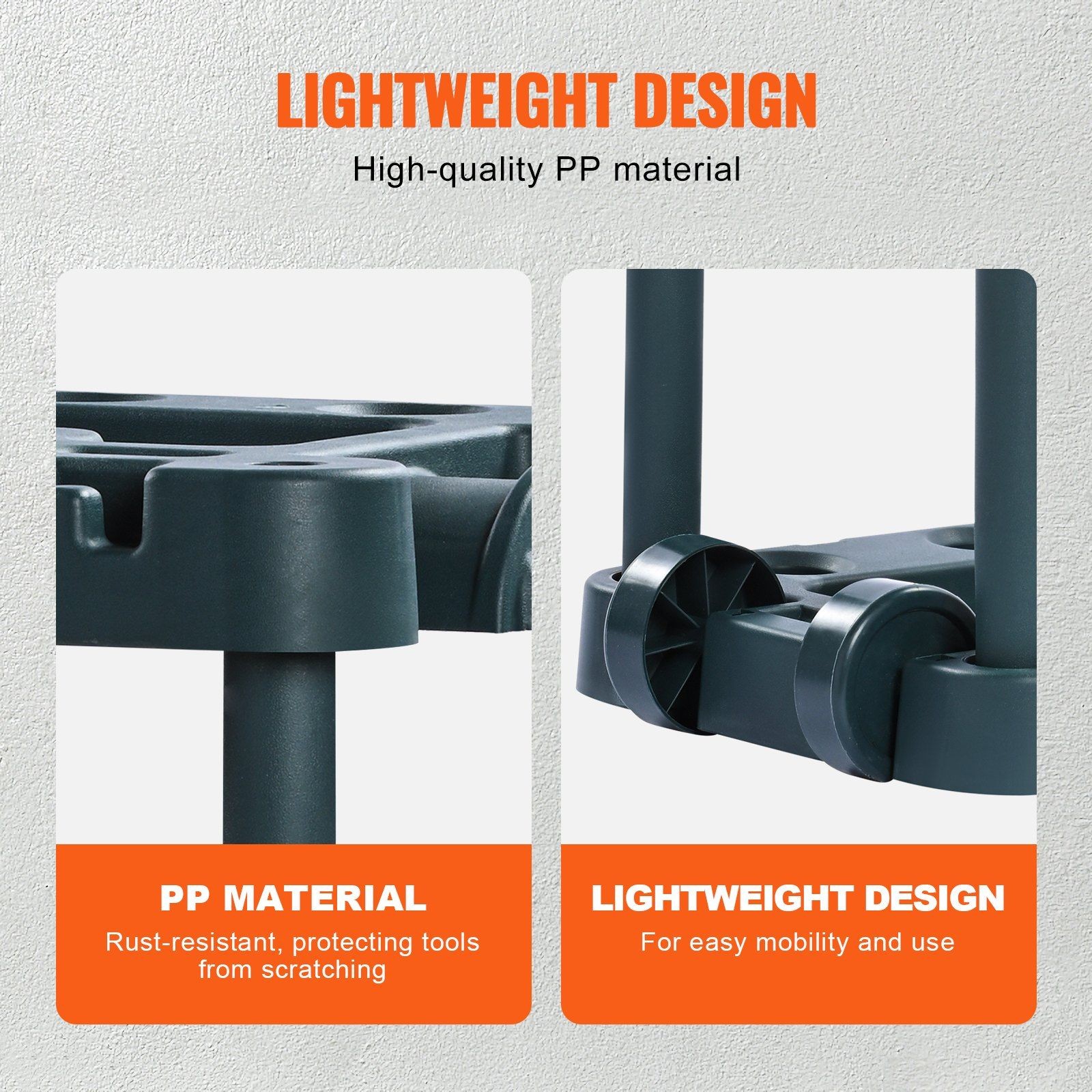 VEVOR Garden Tool Organizer, 10 Slots, Yard Tool Tower Rack for Garage Organizat