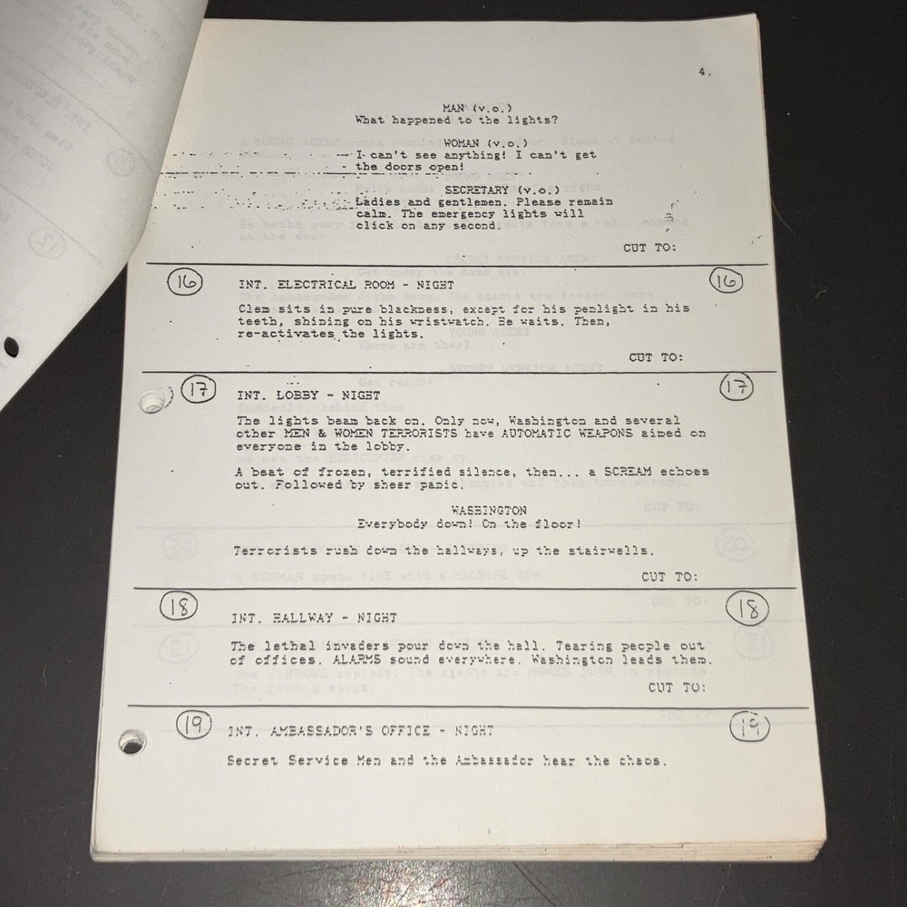 T-FORCE (1994) Sci-Fi Rogue Agents / Production Xerox Continuity Script + COA!
