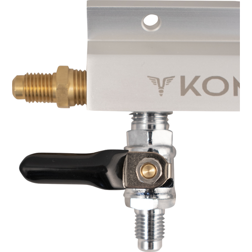 KOMOS® Gas Manifold | Aluminum | 1/4 in. Flare | 2 Way