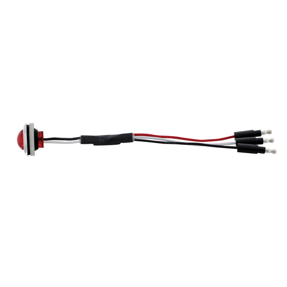 3 LED Dual Function Mini Auxiliary/Utility Light w/ Bezel - Red LED/Red Lens