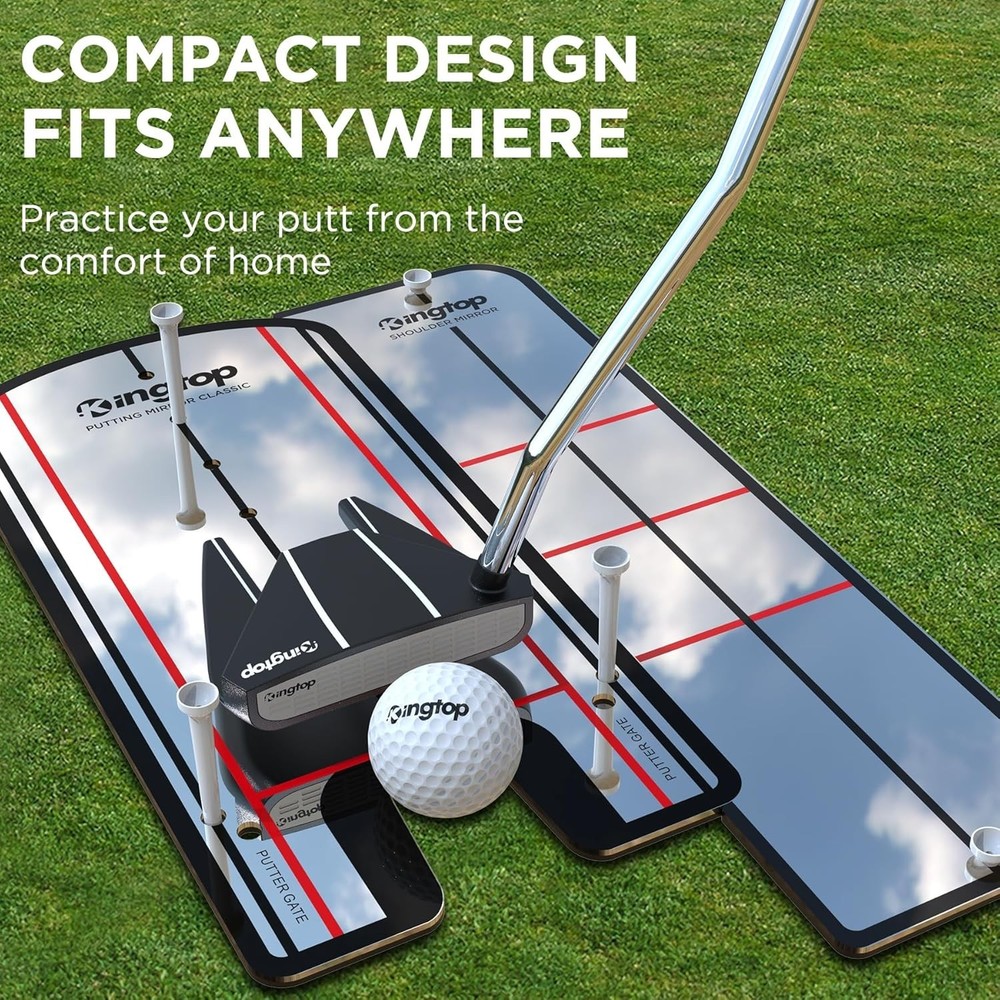 Golf Putting Mirror Alignment Putting Training Aids Consistency & Accuracy Ideal