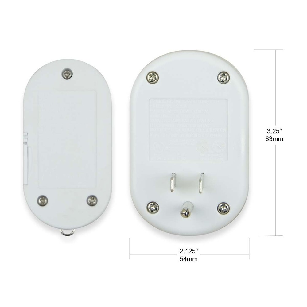 3 Pack Indoor Wireless Remote Control Outlets, 100-Foot RF Range, 15A