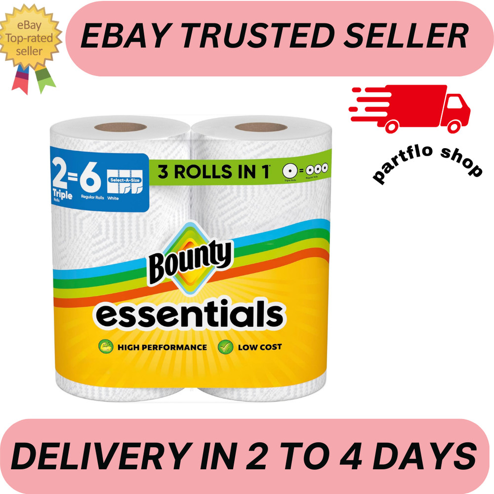 Bounty White Select-A-Size Paper Towel Roll (2 Triple Rolls)