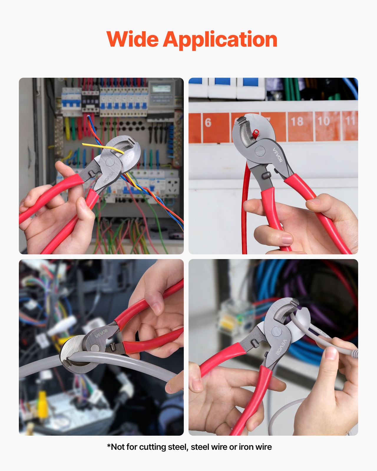 VEVOR High Leverage Cable Cutter 235 mm for 4/0 AWG Aluminum 2/0 AWG Copper