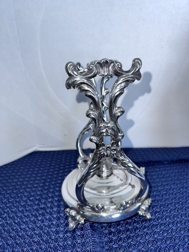 Sheridan Silverplate Tilting Teapot Samovar Stand with Burner Coffee Server