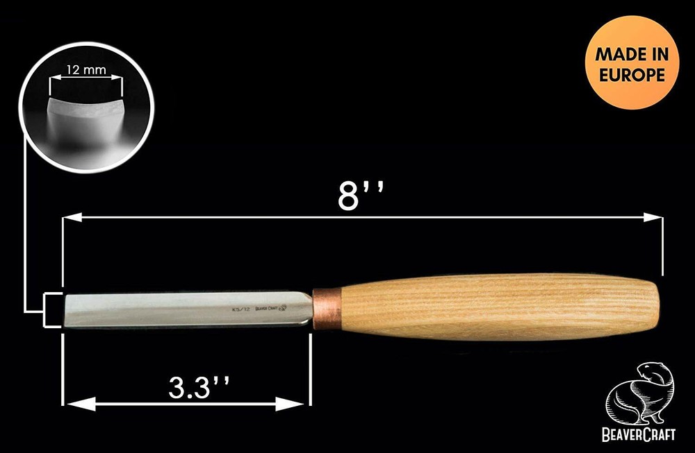 Wood Carving Tools Compact Chisel Carving Straight Rounded Chisel BeaverCraft