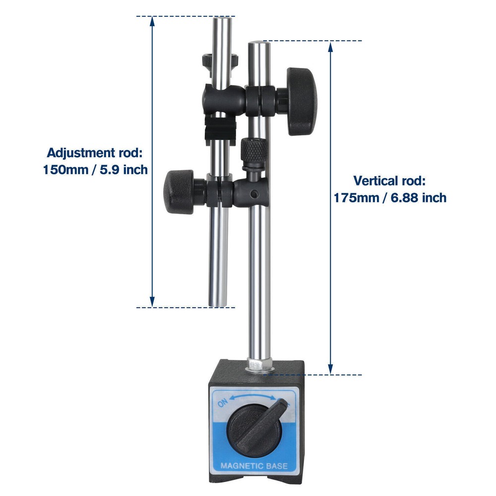Dial Indicator with Magnetic Base 0.001"Precision Gauge Test Indicator Point Set