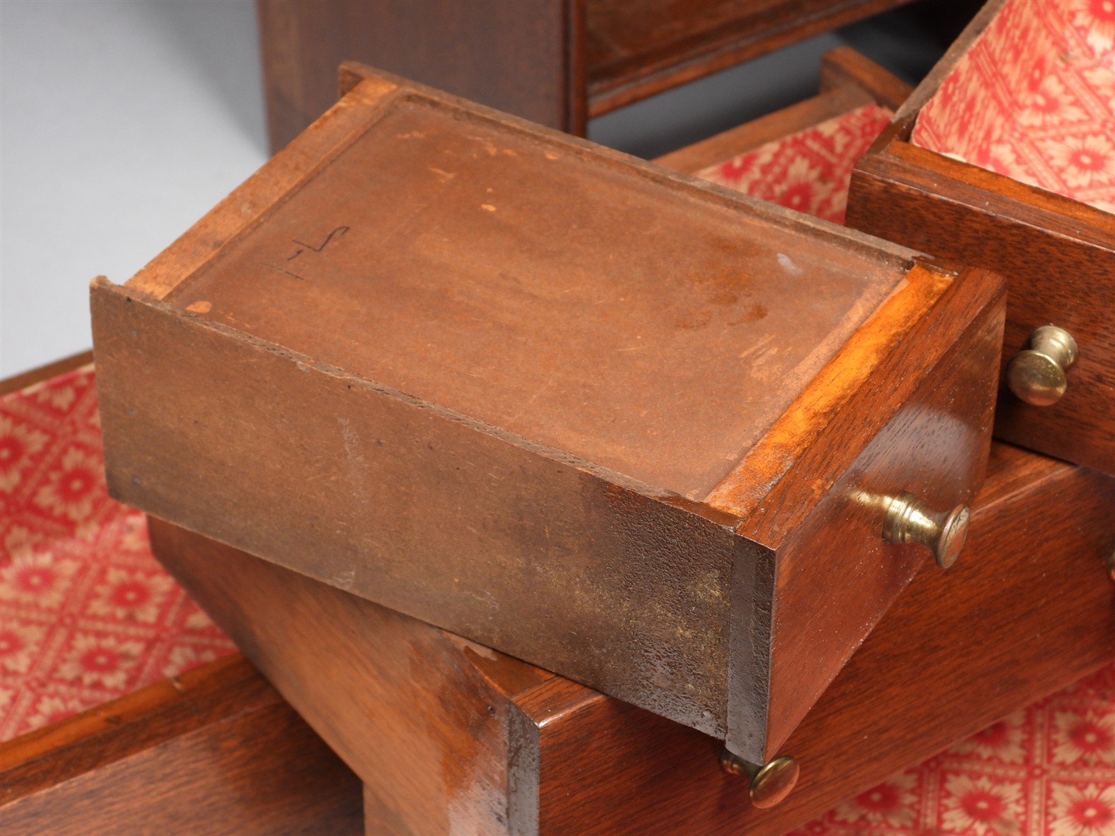 Custom! Bench Made Miniature Mahogany Five Drawer Dresser Jewelry Chest