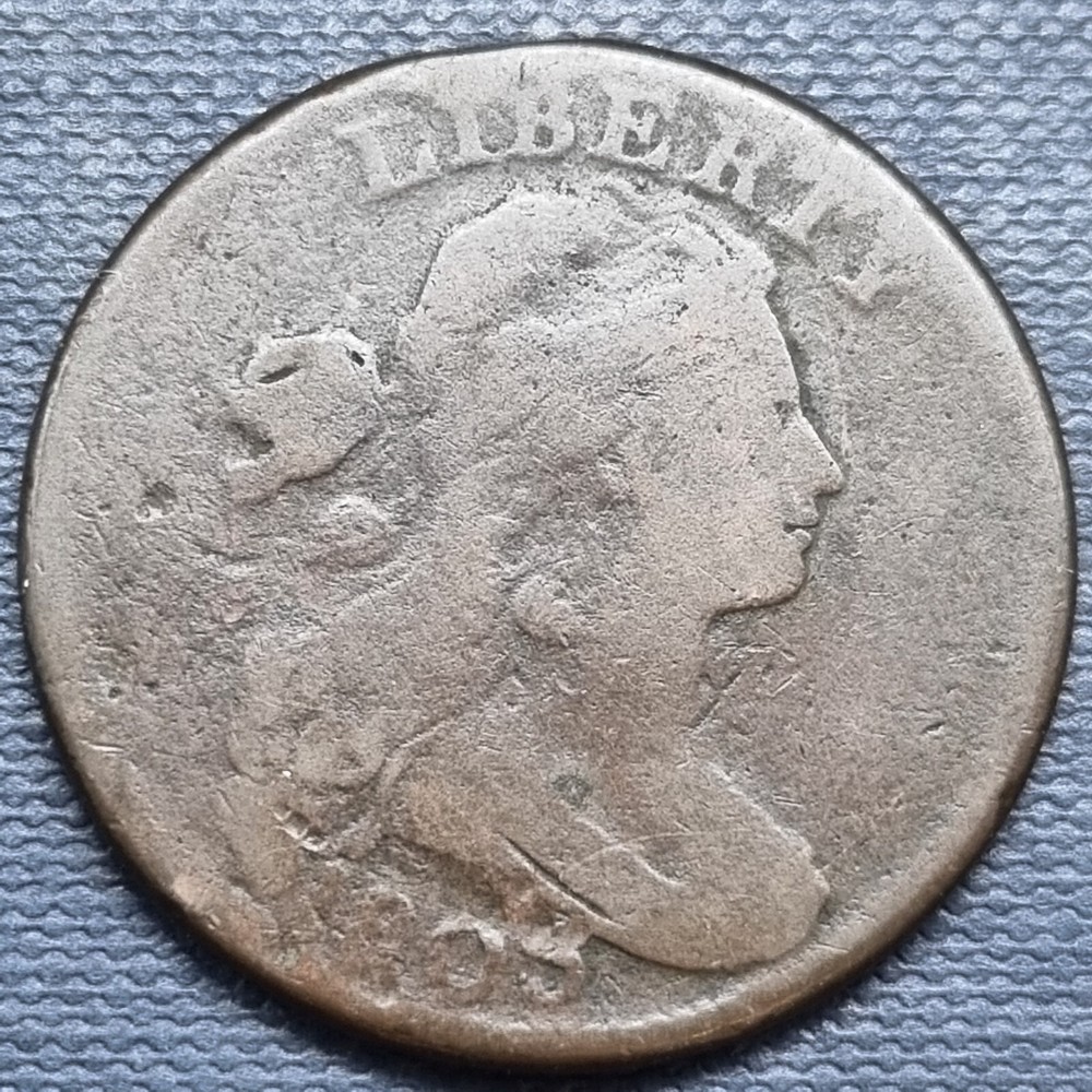 1803 Draped Bust Large Cent 1c Nicely Circulated #82498