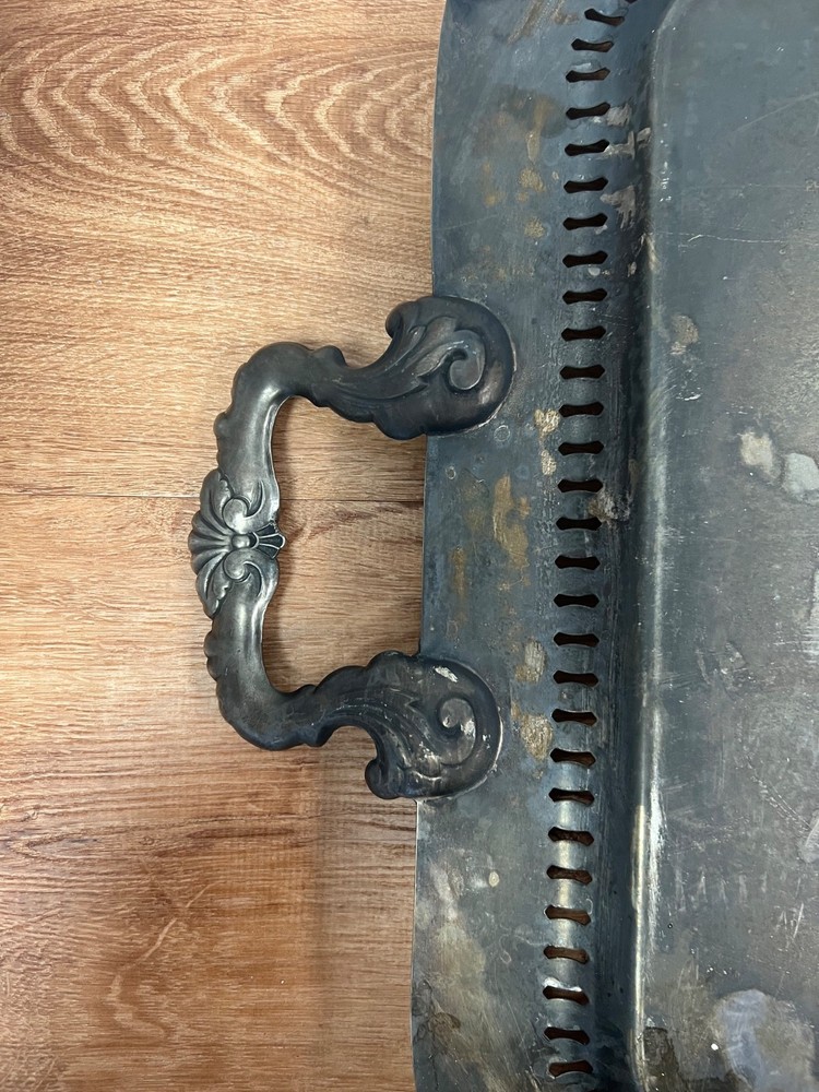 Silver on Copper Large Serving Tray GCP .925 Plating 19.5”x30.75” Vintage