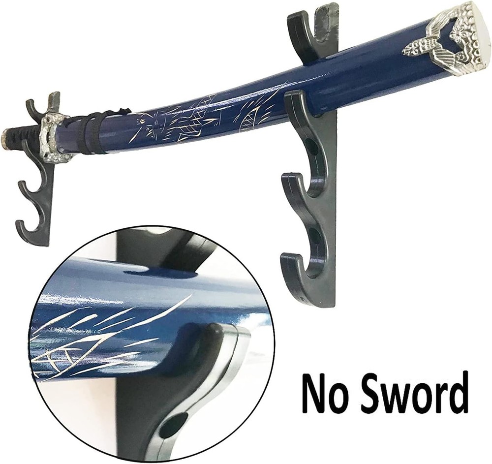 Four-Layer Wall-Mounted Sword Stand, Hook Bracket Hanger Sword...