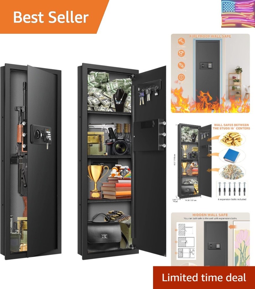 43.3" Tall Fireproof s Between the Studs 16" Centers, Electronic Hidden Safe ...