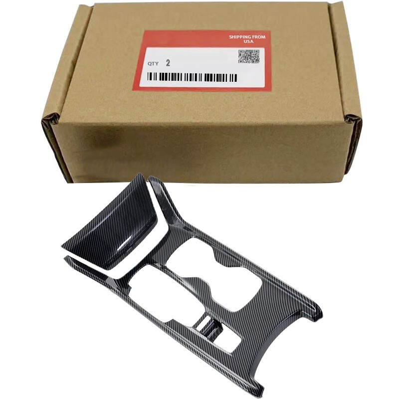 For Honda Accord 2018-2022 Carbon Fiber Interior Gear Shift Panel Frame Cover :