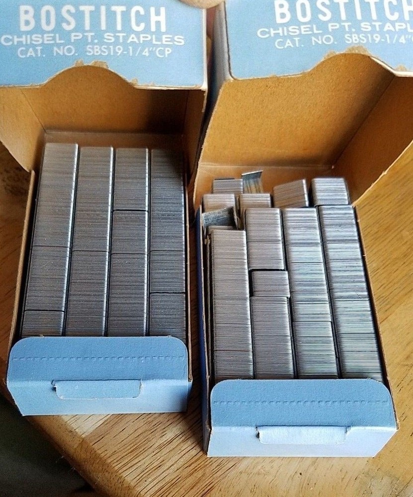 BOSTITCH TEXTRON STANDARD CHISEL POINT STAPLES 5000pc. MADE IN THE U.S.A