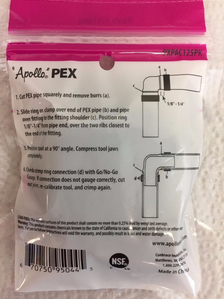 Apollo 1/2 in. Plastic PEX Barb Coupling (5-Pack) NSF