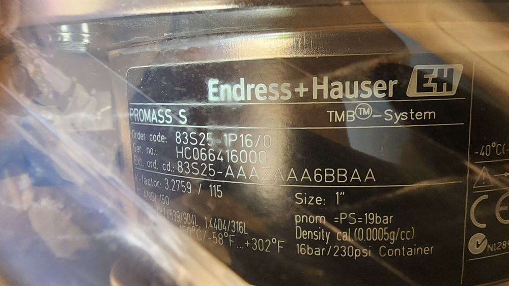 ENDRESS+HAUSER 83S25-AAAZAAAA6BAA Promass DN25 Flowmeter & Controller, OPEN BOX