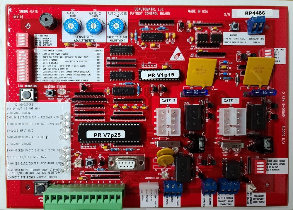US Automatic 500018 Replacement Logic Control Board Patriot Openers after 2016