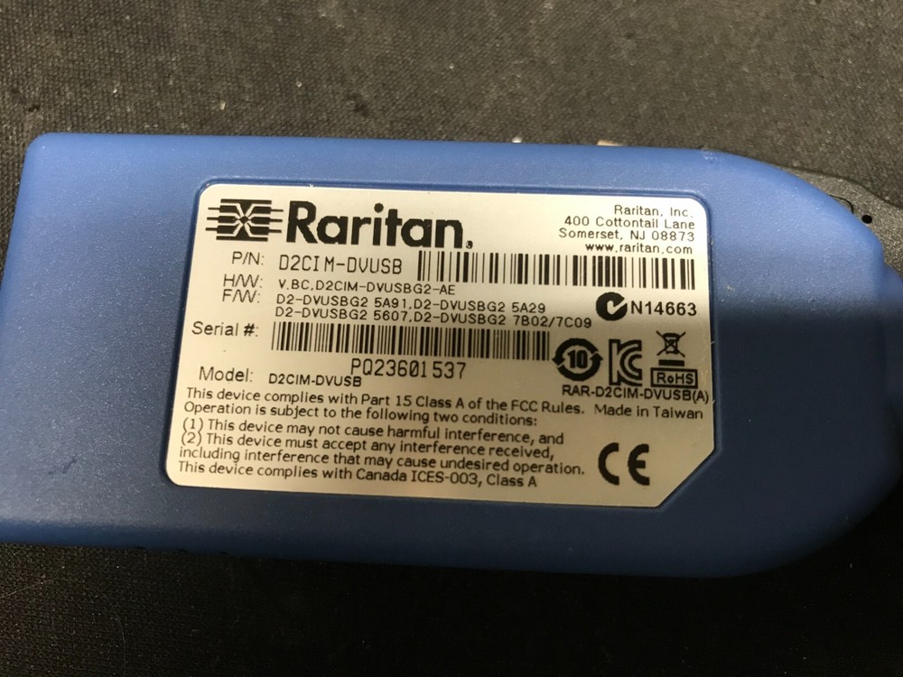 D2CIM-DVUSB - VGA - Dual USB Raritan Dominion Computer Interface Module