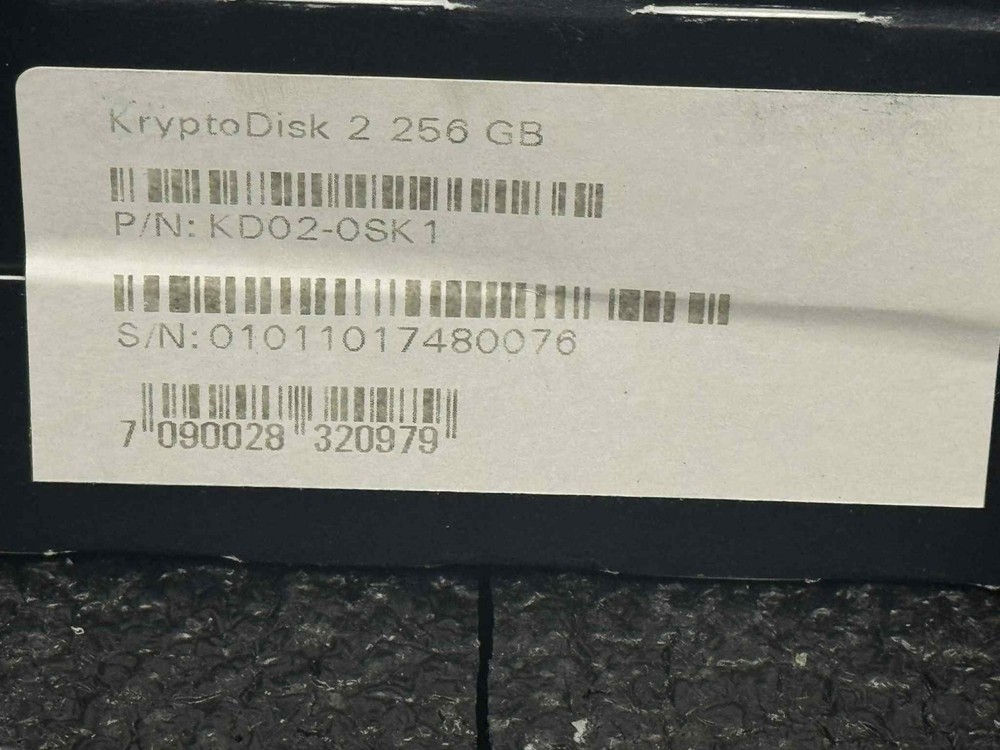Hiddn Kryptodisk2 KD2 Hardware Alphanumeric Keypad Encrypted 256GB USB 3.1 SSD