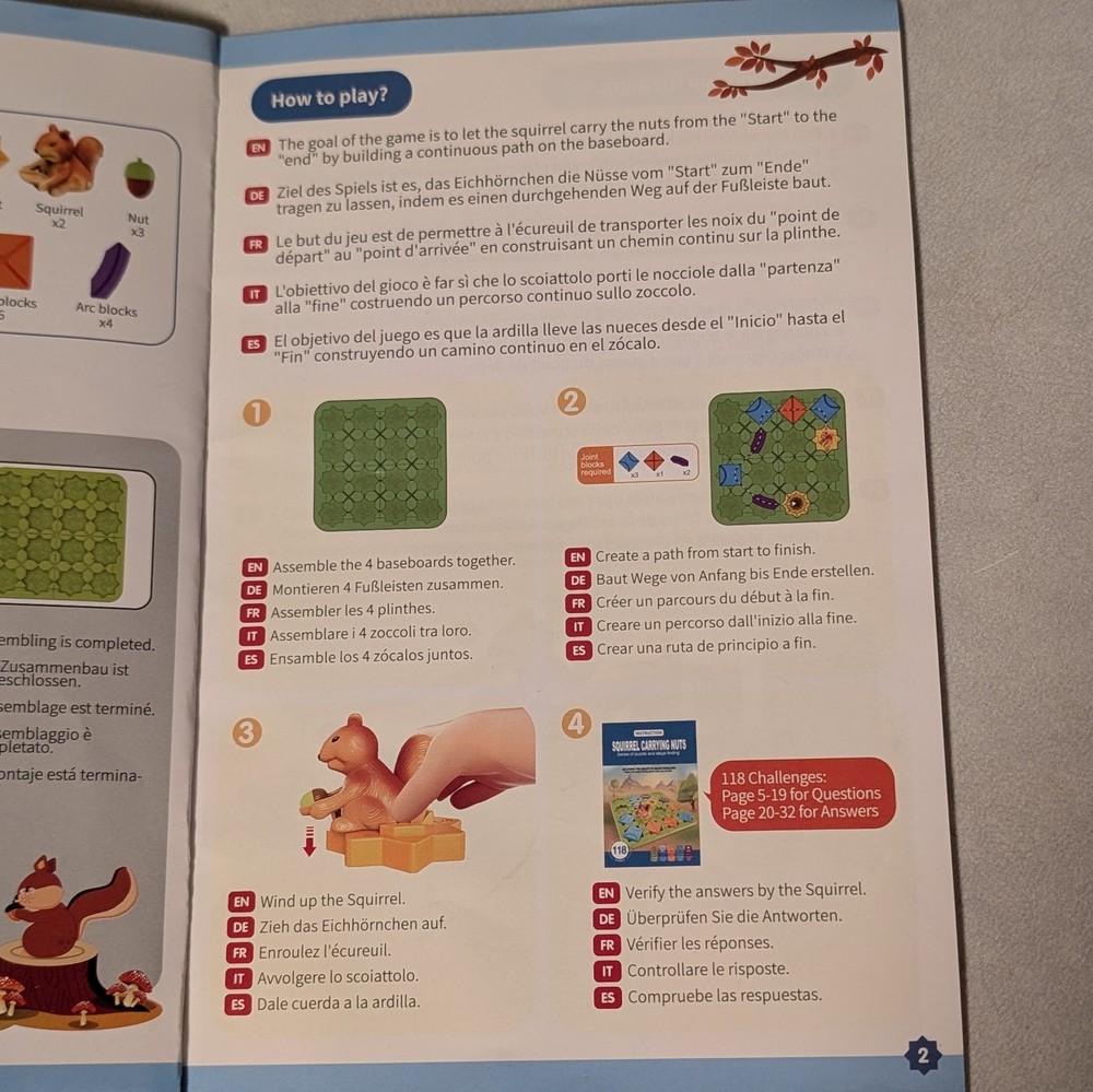 STEM Burgkidz Squirrel Carrying Nuts Puzzle Maze Solving- Educational Game