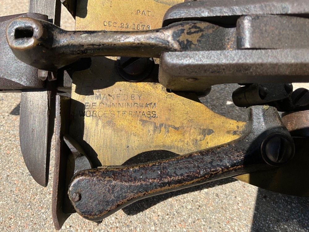 Antique E.E. Cunningham Bandsaw Blade Kerf Setting Tool, Patented 1873