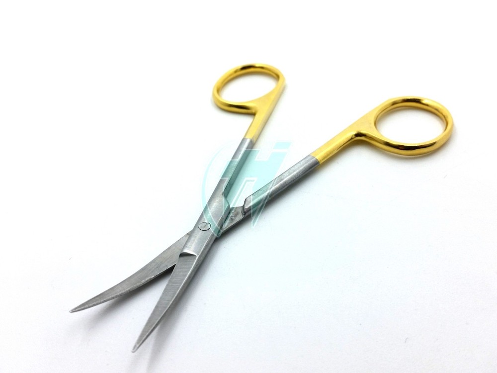 Gold Handle IRIS Micro Dissecting Scissors Curved 4.5"