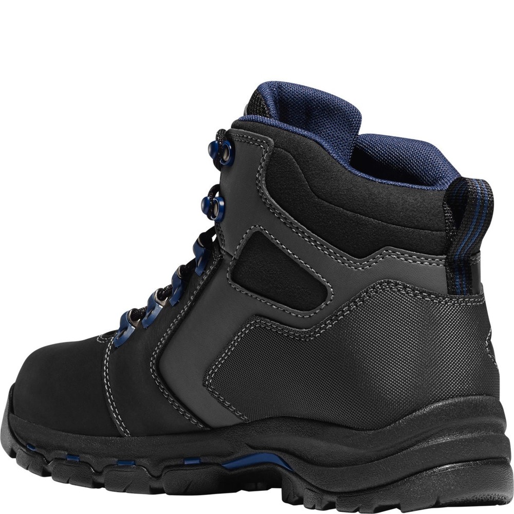 DANNER WORK Men's 4.5" Vicious Composite Toe Waterproof Work Boot Black/Blue - 1