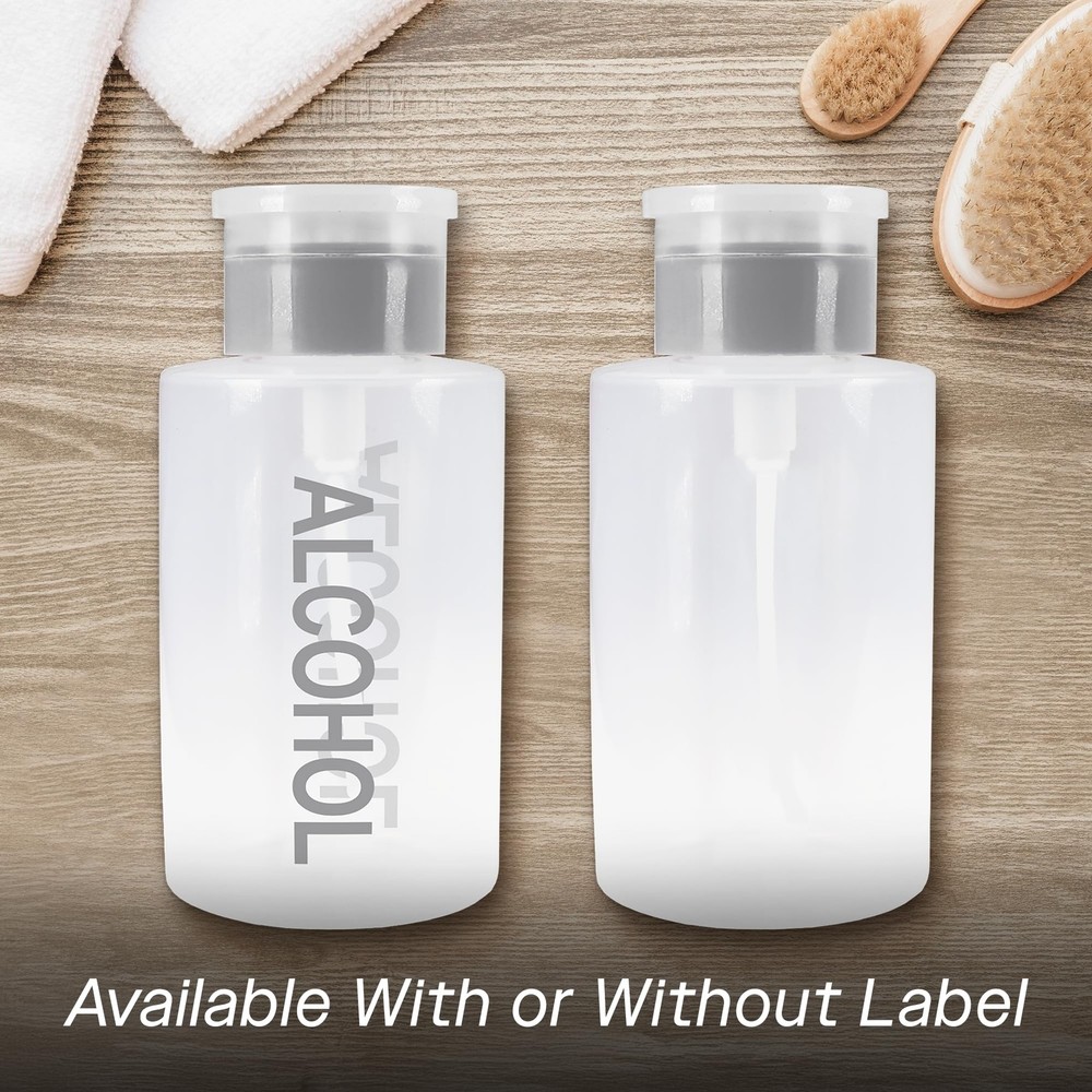 9oz Gray with Word Imprint Push Down Pump Dispenser Empty Refillerable Bottle...