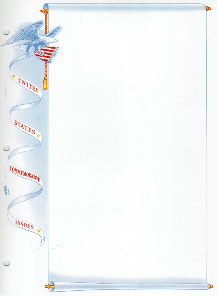 White Ace U.S. Commemorative Blank Pages Eagle Left S-201 Pkg.15
