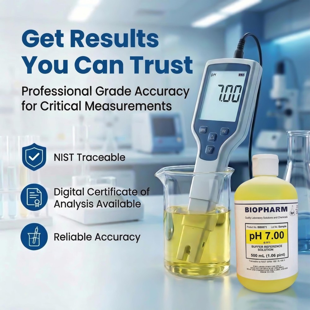 pH Buffer Calibration Solution 3-Pack: 4.00, 7.00, 10.00 Buffers —...