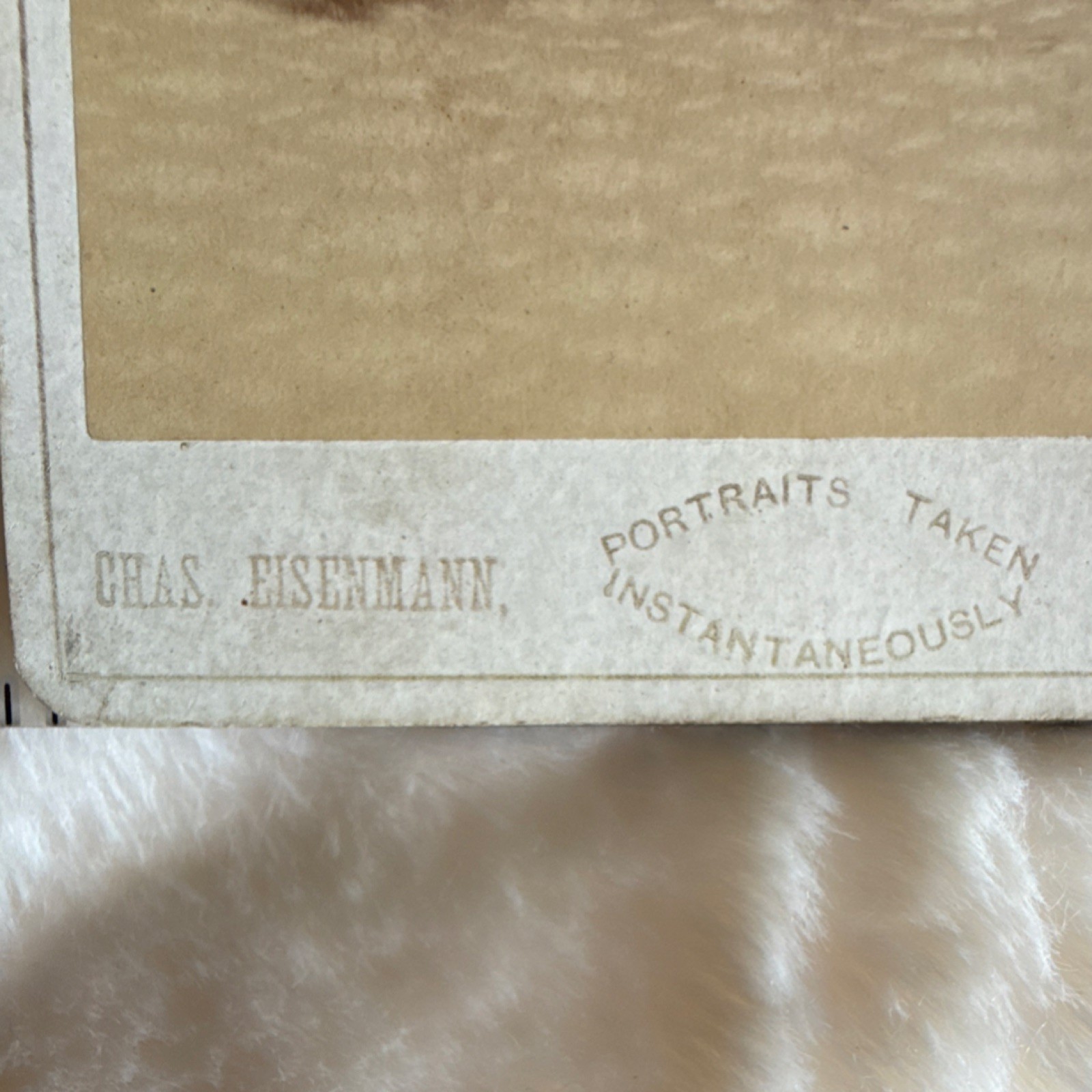 Chas. Eisenmann Cabinet Card Photograph Rosie Wolff Violin Sepia Albumen