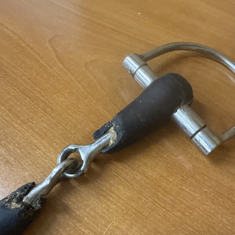 D Ring Single Joint Snaffle Rubber Mouth 5.5”