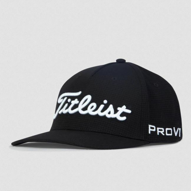 New 2025 Titleist Tour Stretch Tech Golf Hat Black Breathable Comfort Fitted $38