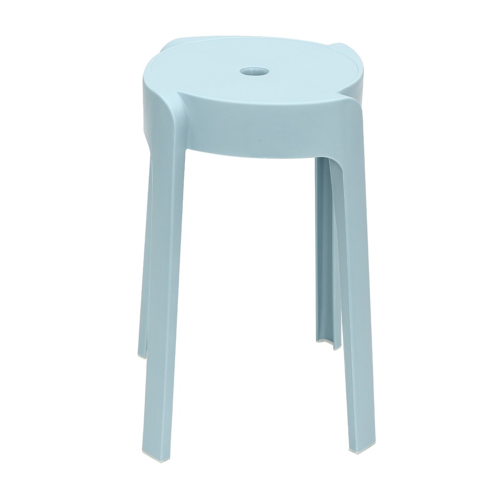 Plastic Stool Counter Kitchen Stools 18'' Set of 4 Backless Stackable Bar Stools